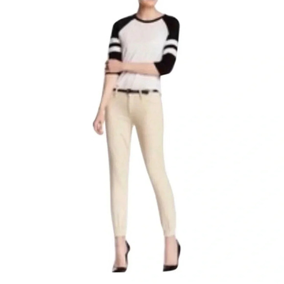 Mother The Trainer Ivory Jogger pants Size 26 - Picture 9 of 11